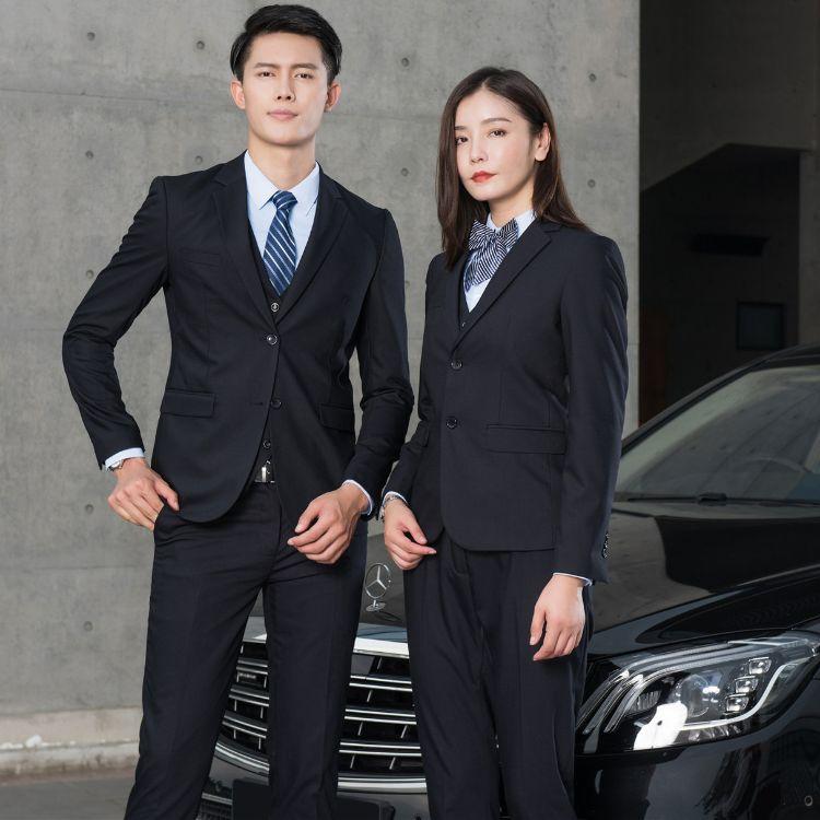 男女職業(yè)黑色西服