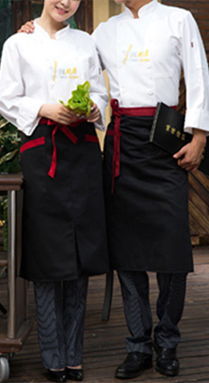 飯店長袖廚師工作服定制