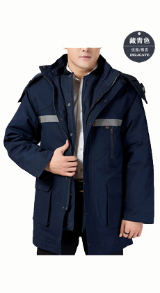 武漢服裝廠家定做工作服冬季加厚防寒棉衣 快遞送貨棉服多功能工程裝大衣棉衣