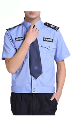 物業(yè)小區(qū)藍色襯衣保安服定制