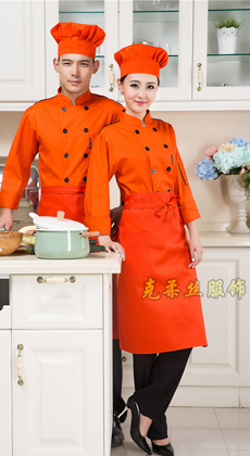 酒樓長袖廚師服定做廠家