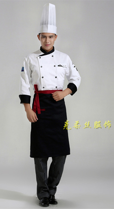 西餐廳長袖廚師服定做廠家