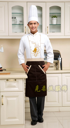 廠家訂做飯店廚房長袖廚師服