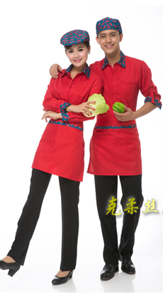 服務(wù)員長袖工作服定做廠家