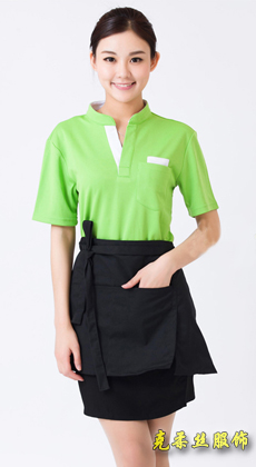 夏季快餐店服務員工作服定做